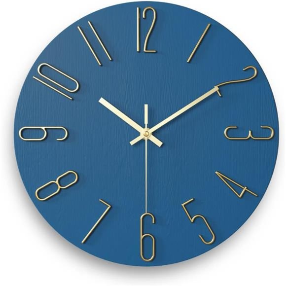 12 Inch Wall Clock Silent Non Ticking,Preciser Modern Style Decor Clock for Home - Picture 1 of 6
